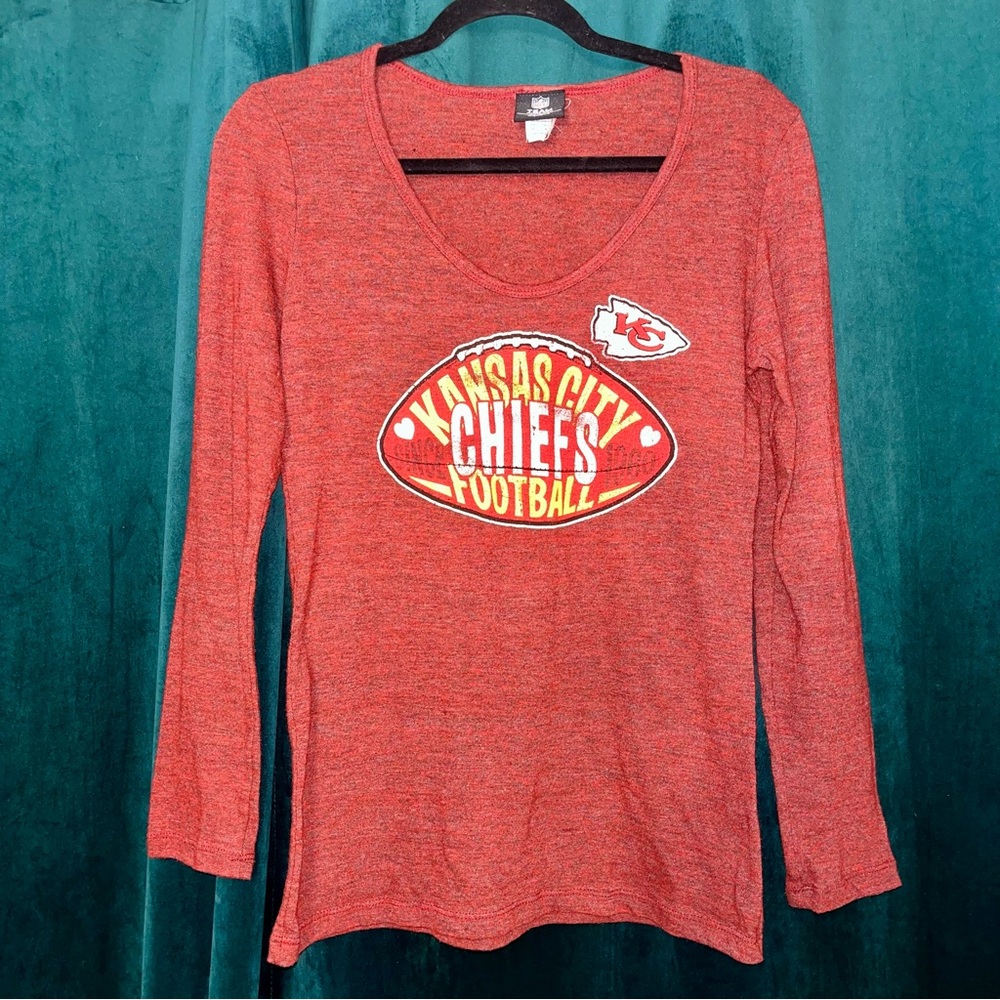 Kansas City Chiefs Women’s Long Sleeve Knit Top - Size Medium